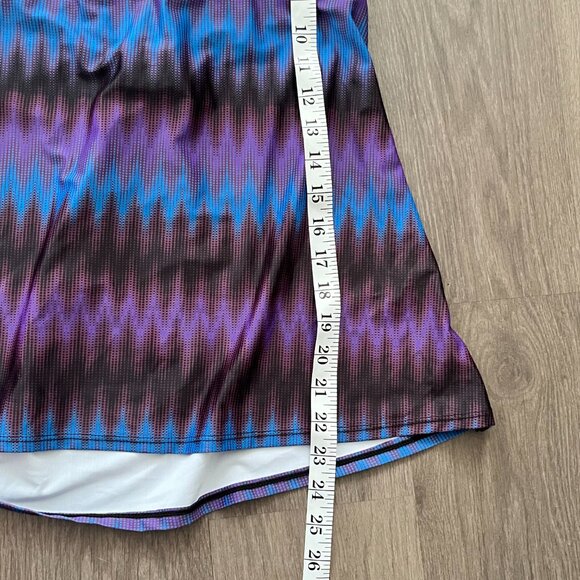 Purple & Black Tankini with Boy Shorts Swimsuit - Picture 12 of 15